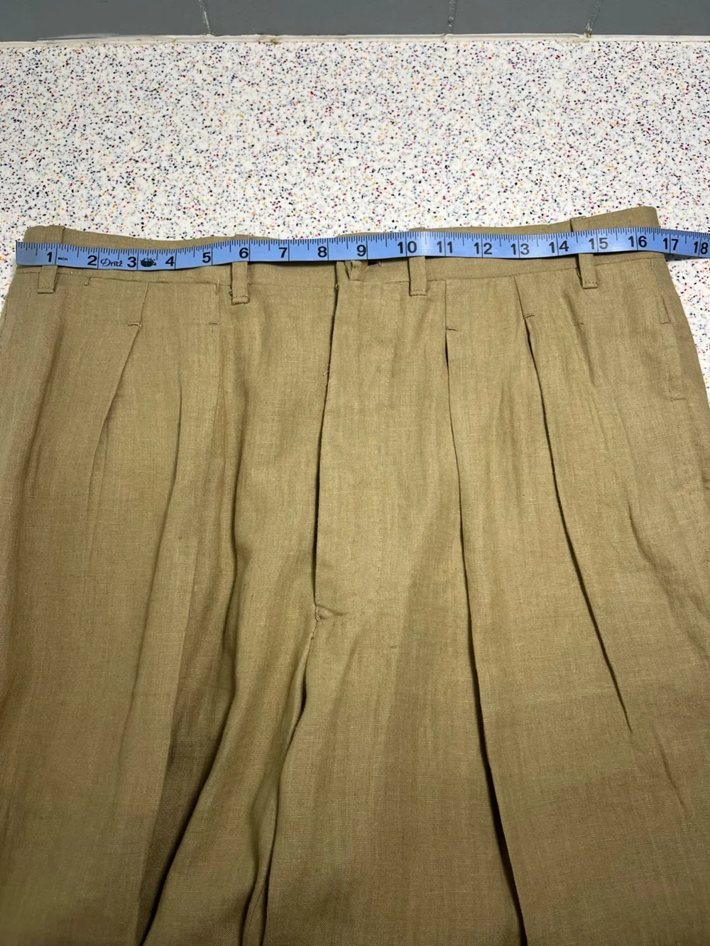 Giuliva Heritage Men’s Umberto Linen Straight Leg Trousers Pants IT 48 Size 32